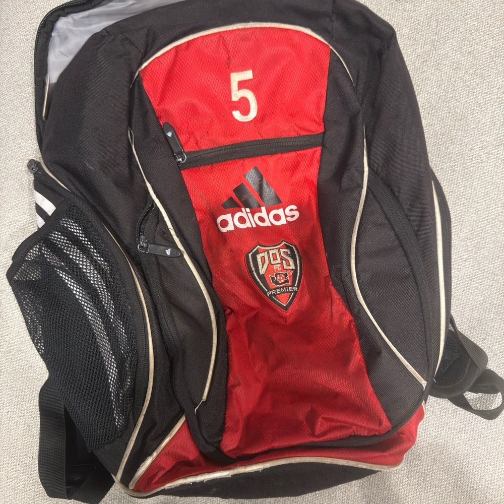 Adidas Red and Black Backpack